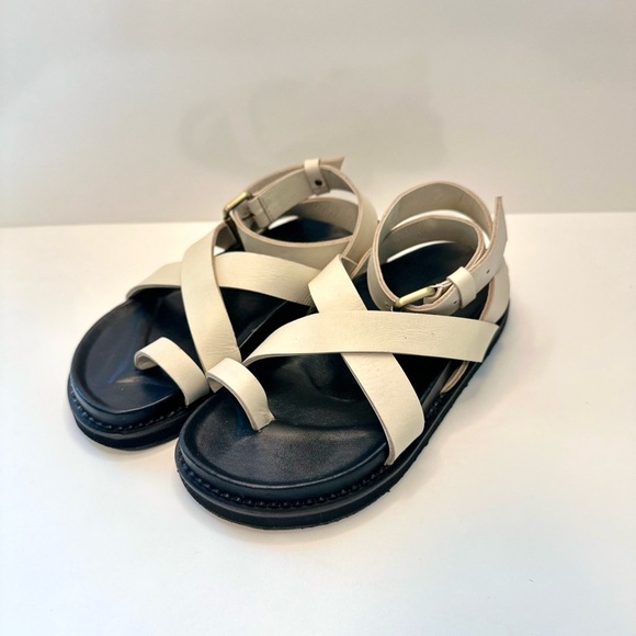 Liberte Leather Custom Made Bronte Sandals - Ivory - Picture 3 of 6